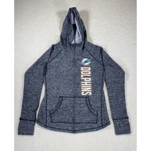 NFL Team Apparel Miami Dolphins Full Zip Women’s Hoodie Sweatshirt Jacket Size S